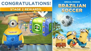 Minion Rush Brazilian Soccer Stage 2 Completed and Rewards Claim gameplay walkthrough android ios