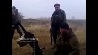 Ополченцы ДНР бьют из АГС по позициям АТО   Militias fired from the AGS