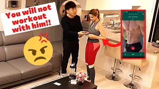 [AMWF] Making My Boyfriend Jealous Prank -  Handsome Gym Instructor Called Me