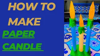 How to make paper candle ?/ paper craft candle making / candle craft Easy Craft birthday candle