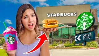 I Ate ONLY STARBUCKS Food for 24 Hours! **bad idea**