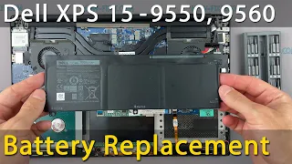 Dell XPS 9550, 9560 Battery Replacement