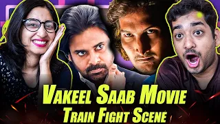 Vakeel Saab Movie Train Fight Scene REACTION | Pawan Kalyan | Shruti Haasan | Nivetha Thomas