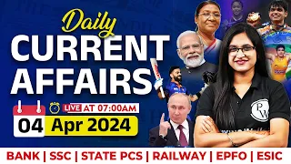 Current Affairs Today | 04 April Current Affairs 2024 | Daily Current Affairs | By Banking Wallah