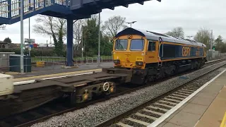 Mac Cam 6G98 66702 Bedwyn to Hinksey Sidings @ Radley 08:54 19/03/2023