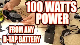 How to Power 100W USB Lights with D tap batteries photography camera video lighting zhiyun x100