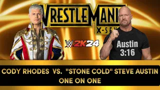 WWE 2K24 - CODY RHODES vs. STONE COLD STEV AUSTIN GAMEPLAY