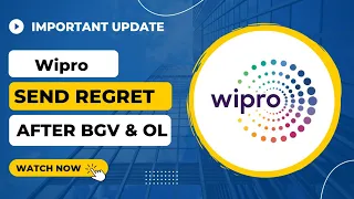 Wipro Send Rejection Mail After BGV | Wipro Onboarding Update | After Offer Letter Got Regret