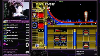 Sonic 2 - Casino Night Act 1 in 0:20 IGT with Sonic New Zip method