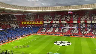 Atletico Madrid fans sing club anthem before Champions League quarter-final against Manchester City