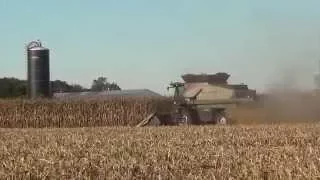 2015 Corn Harvest - Jeffersonville Ohio with two Gleaner S68 Combines