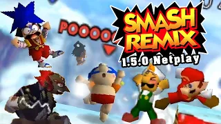 Smash Remix 1.5.0 (Smash Bros. 64 Hack) 4-Player Online Battles via Project64 Netplay