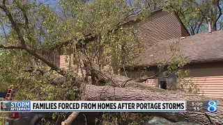 Families forced from homes after Portage storms