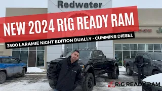 New 2024 Rig Ready Ram 3500 Laramie Night Edition Dually Crew Cab 4x4 | Stock RR33101 Redwater Dodge