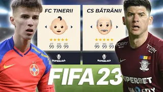 Tinerii vs Bătrânii din Superliga României 🔥 Super Experiment în FIFA 23