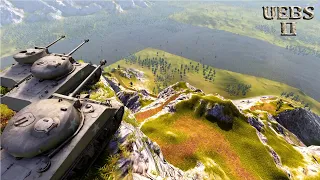 3 SUPER SHERMAN TANKS DEFEND MT OLYMPUS FROM 3,000,000 LASER KNIGHTS | Battle Simulator 2 | UEBS 2