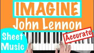 How to play IMAGINE - John Lennon Piano Accompaniment Chords Tutorial