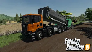 🚧Asphalt Paving With Just Constructor🚧||Public Works||FS19 MINING MODS