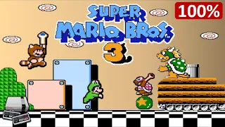 SUPER MARIO BROS 3 NES (SMB3) - 2 players Walkthrough 100% / Beating every Level | NostalGamerBR