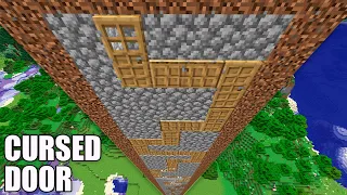 I found a CURSED LONGEST DOOR in Minecraft ! What's INSIDE the SECRET DOOR ?