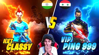 Classy FF 👽 vs VIP PING 999 🥵 || India 🇮🇳 VS Mena 🇲🇦 || Most Intense 1v1 Ever 😬🥶 --GarenaFreeFire