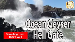 🇺🇸 Sprouting Horn & Thor's Well [0009] - Ocean geyser & Hell gate demonstrate fun of wave-breaking