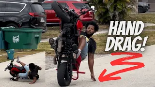 HAND DRAGGING THE HONDA GROM FOR THE FIRST TIME‼️😱😳