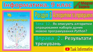 Тема 12. Вправа 2. Результати тренувань | 9 клас | Морзе