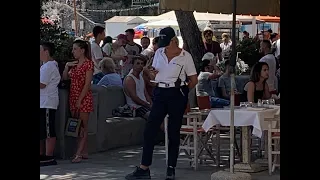 Sexy Police Officer  on the street of Positano