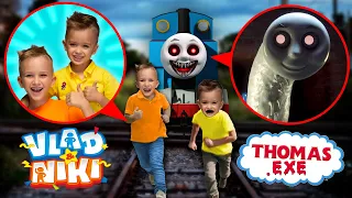 Drone Catches VLAD AND NIKI WITH CURSED THOMAS THE TRAIN IN REAL LIFE!! *VLAD AND NIKI TOY TRAINS*