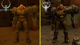 Quake 2 RTX Remaster vs Original PC Intel i7 13700K / RTX 4080 Graphics Comparison