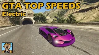 Fastest Electric Cars (2019) - GTA 5 Best Fully Upgraded Cars Top Speed Countdown