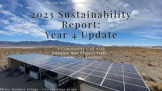 Burning Man 2023 Sustainability Report: Year Four Update