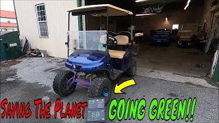 How To Convert Your Golf Cart To A Lithium Battery..........And Then Do WHEELIES!