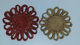 DIY Beautiful Tablemats using Jute/ How to make Table mat  Easily / Jute Crafts Idea