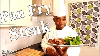 How To Pan Fry A Steak | Beef Recipe With Salad | Chef Ricardo Cooking