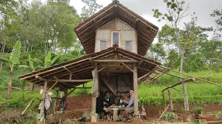 MuKbang Rujak Buah Pakel Sebelum Pemadam Kelaparan Beraksi Di Gubuk Sawah Pinggir Hutan