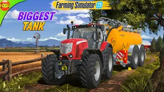 Using Cow's Slurry as Fertilizer with Biggest Tank | Farming Simulator 23 Mobile Gameplay