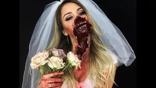 Ripped Mouth ZOMBIE Bride Makeup / Nadine Mayerhofer