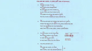 YOU ARE MY HOPE, OH LORD - Song of the Neocatechumenal Way