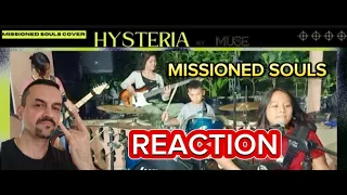 Missioned Souls HYSTERIA  COVER - a family band cover REACTION