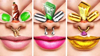 BROKE vs RICH vs GIGA RICH Beauty Struggles - All Girly Hacks in 24 Hours | Funny by La La Life