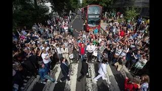 ✅  Beatles fans recreate ‘Abbey Road’ album cover on 50th anniversary