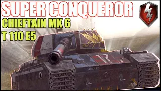 SUPER CONQUEROR REX VS CHIEFTAIN VS T110E5 WORLD OF TANKS BLITZ PART 1