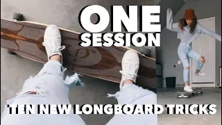 ONE SESSION TEN NEW TRICKS | Quarantine Longboard Session