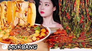 마라탕 🔥 고수김치 먹방 (+ 레시피) | CHINESE SPICY HOT POT MALATANG & CORIANDER KIMCHI MUKBANG LẨU MALATANG 麻辣湯