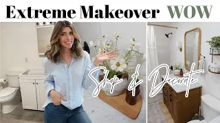 Shop & Decorate With Me / Extreme Bathroom Makeover / Huge Transformation