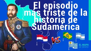 🇵🇾⚔︎🇧🇷GUERRA de la TRIPLE ALIANZA (o del PARAGUAY) en 14 minutos y 9 mapas 🇦🇷🇺🇾 - El Mapa de Sebas