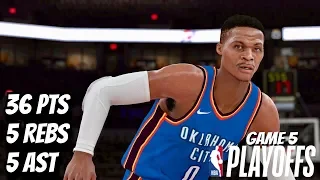 Russell Westbrook Full Highlights vs Jazz (04.25.2018) 2018 Playoffs WCQF Game 5 NBA 2K18