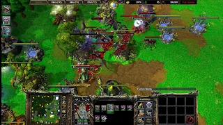 1 (Undead) vs 11 Normal Computers AI (All Night Elf) | Warcraft 3 Reforged